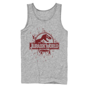 Men's Jurassic World Logo Glitch Code  Adult Tank Top