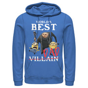 Men's Despicable Me World's Best Dad Gru and Minions  Adult Pull Over Hoodie