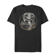 Men's Cobra Kai Metal Snake Logo  Adult T-Shirt