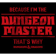 Men's Dungeons & Dragons Because I'm the Dungeon Master, That's Why  Adult Pull Over Hoodie