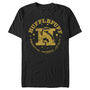 Men's Harry Potter Hufflepuff Dedication, Patience, and Loyalty  Adult T-Shirt