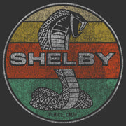 Men's Shelby Cobra Distressed Colorful Stripe Stamp  Adult T-Shirt