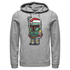 Men's Star Wars Boba Fett Santa Hat Cartoon  Adult Pull Over Hoodie