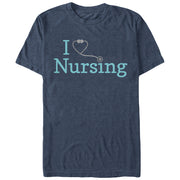 Men's CHIN UP I Love Nursing Stethoscope  Adult T-Shirt