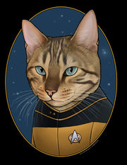 Men's Star Trek: The Next Generation Lieutenant Natasha Yar Cat  Adult T-Shirt