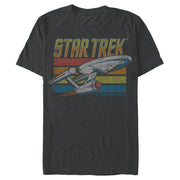 Men's Star Trek Rainbow Vintage USS Enterprise Starship  Adult T-Shirt