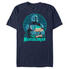 Men's Star Wars: The Mandalorian Father's Day Mando and Grogu Retro Logo  Adult T-Shirt