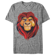 Men's Lion King Geometric Mufasa Portrait  Adult T-Shirt