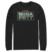 Men's Star Wars: The Book of Boba Fett Distressed Logo  Adult Long Sleeve Shirt