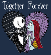 Men's The Nightmare Before Christmas Jack and Sally Together Forever  Adult Long Sleeve Shirt