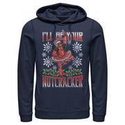 Men's Marvel Christmas Deadpool Nutcracker  Adult Pull Over Hoodie