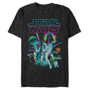 Men's Star Wars Neon Collage  Adult T-Shirt