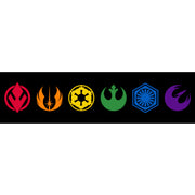 Men's Star Wars Pride Rainbow Crests  Adult T-Shirt