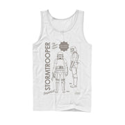 Men's Star Wars: The Mandalorian Stormtrooper Action Figure  Adult Tank Top