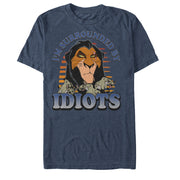 Men's Lion King Scar Surrounded By Idiots Sunset  Adult T-Shirt