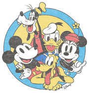 Men's Mickey & Friends Retro Buddies  Adult T-Shirt