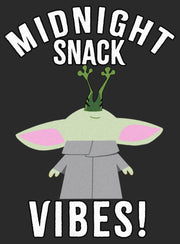 Men's Star Wars: The Mandalorian Grogu Midnight Snack Vibes  Adult T-Shirt