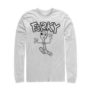 Men's Toy Story Running Forky  Adult Long Sleeve Shirt