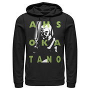 Men's Star Wars: The Clone Wars Ahsoka Tano Text Overlay  Adult Pull Over Hoodie