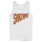 Men's Justice League Shazam Text Logo  Adult Tank Top