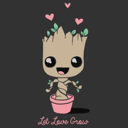 Men's Marvel Groot Let Love Grow  Adult T-Shirt