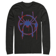 Men's Marvel Spider-Man: Into the Spider-Verse Spray Paint Logo  Adult Long Sleeve Shirt