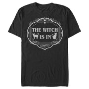 Men's Lost Gods Halloween The Witch Is In Cats  Adult T-Shirt