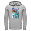 Men's Avatar: The Way of Water Watercolor Air and Sea Creatures Logo  Adult Pull Over Hoodie