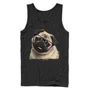 Men's Lost Gods Pug Nerd  Adult Tank Top