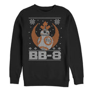 Men's Star Wars The Force Awakens Ugly Christmas BB-8 Snow  Adult Sweatshirt