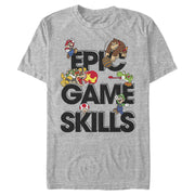 Men's Nintendo Super Mario Epic Game Skills Character Collage  Adult T-Shirt