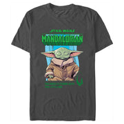 Men's Star Wars: The Mandalorian Grogu The Force is Strong With This Little One Poster  Adult T-Shirt