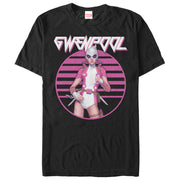 Men's Marvel Gwenpool Retro Circle  Adult T-Shirt