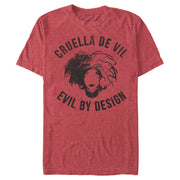 Men's Cruella Evil By Design Sketch  Adult T-Shirt