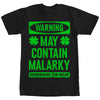 Men's Lost Gods Warning May Contain Malarky  Adult T-Shirt