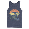 Men's Jurassic World Retro Raptor Sunset  Adult Tank Top