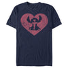 Men's Lilo & Stitch Heart Silhouette  Adult T-Shirt