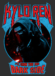 Men's Star Wars The Force Awakens Kylo Ren Show Dark Side  Adult T-Shirt