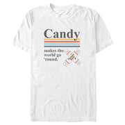 Men's Tootsie Roll Candy Makes the World Go Round  Adult T-Shirt