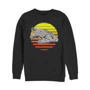 Men's Star Wars The Last Jedi Millennium Falcon Sunset  Adult Sweatshirt