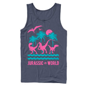 Men's Jurassic World: Fallen Kingdom Tropical Dinosaurs  Adult Tank Top