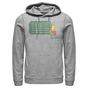 Men's The Simpsons Bart Chalkboard  Adult Pull Over Hoodie