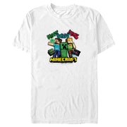 Men's Minecraft Create Survive Explore Alex and Steve  Adult T-Shirt