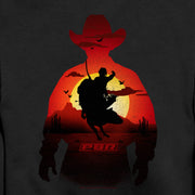 Men's Professional Bull Riders Sunset Cowboy Silhouette  Adult Sweatshirt