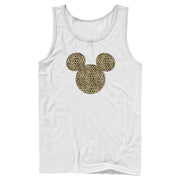 Men's Mickey & Friends Cheetah Print Mickey Mouse Logo  Adult Tank Top