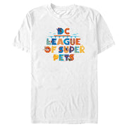 Men's DC League of Super-Pets Colorful Logo  Adult T-Shirt