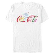 Men's Coca Cola Unity Rainbow Dove Logo  Adult T-Shirt