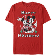 Men's Mickey & Friends Mickey & Minnie Holiday  Adult T-Shirt