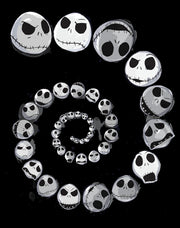 Men's The Nightmare Before Christmas Jack Skellington Faces Spiral  Adult T-Shirt