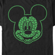 Men's Mickey & Friends Shamrock Big Face  Adult T-Shirt